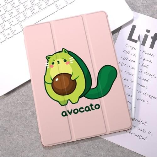 Avocado Cartoon Silicone Cover for iPad Pro 11 Case Cute Mini 5 Air 4 Stand Holder 10.2 8th 7th 12.9 10.5 Air 2 Funda 5th 6th