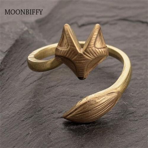 Sweet Style Creative Opening Adjustable Fox Women Rings Wedding Anniversary Ring Prom Jewelry