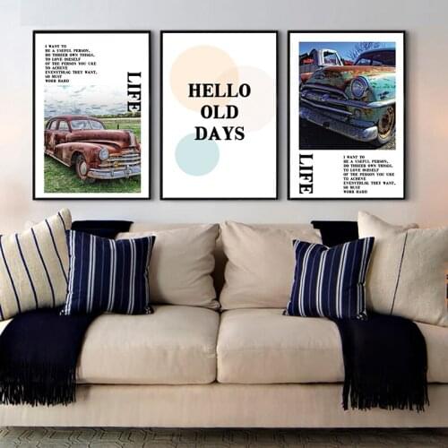 Modern Space Art No Frame Car Travel Letter Wall Picture Watercolor Oil Canvas Prints Poster Home Decor Painting For Living Room