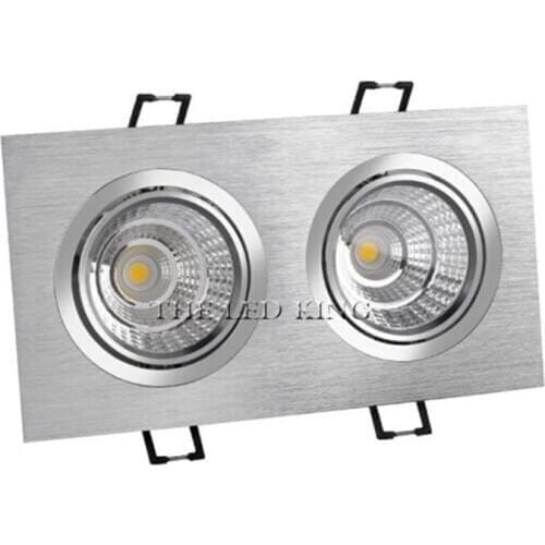 Super Bright Dimmable LED Downlight 7W 9W 12W 15W 18W White Aluminum AC110V 220V Square Recessed COB LED Ceiling Spot Lighting