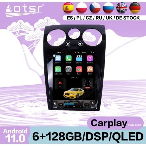 Tesla Screen Android Radio Receiver For Bentley Speeding Supersport 2012 2013 2014 2015+ GPS Audio Stereo Video Player Head Unit