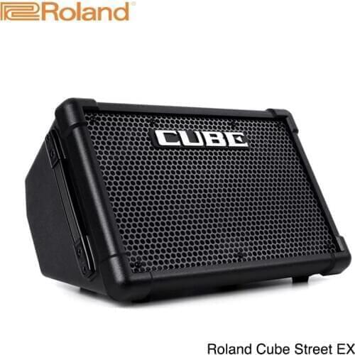 Roland Cube Street EX Amplifier For Acoustic Electric Guitar And Busking Battery-Powered 50-Watt Stereo Amplifier Speaker