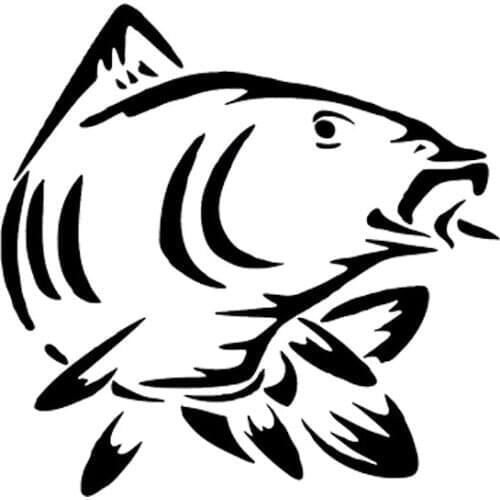 Big Fish Car Window Icon Animal Fishing Lake Vinyl Sticker Decorative Pattern Decorative Pattern