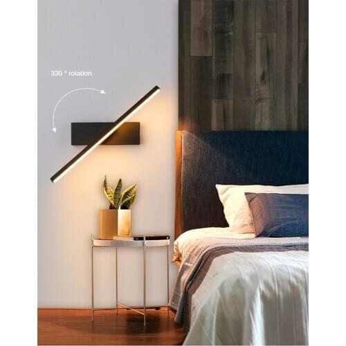 Revolve LED Wall Light Bedroom Bedside Lamp Nordic Modern Mounted LED Emergency Aluminum decoration murale chambre