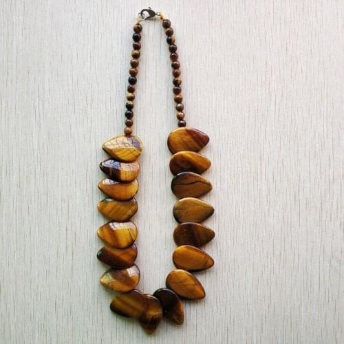 Fashion good quality natural tiger eye stone water drop shape Pendants necklace women jewelry free shipping