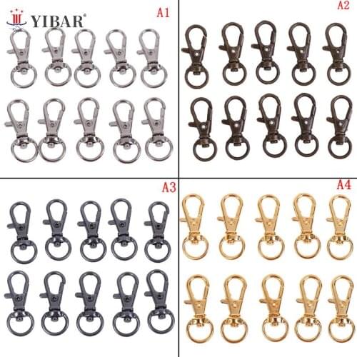 10Pcs/lot Metal Swivel Trigger Lobster Clasp Snap Hook Key Chain Ring Paracord Lanyard DIY Craft Backpack Bag