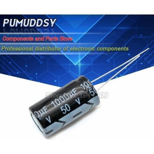 10PCS Higt quality 50V1000UF 13*25mm 1000UF 50V 13*25 Electrolytic capacitor