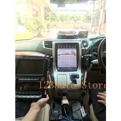 12.1'' Vertical Tesla Style Android 9.0 Car DVD GPS Navigation Player radio for Toyota alphard Vellfire 20 series 2007-2014 JBL