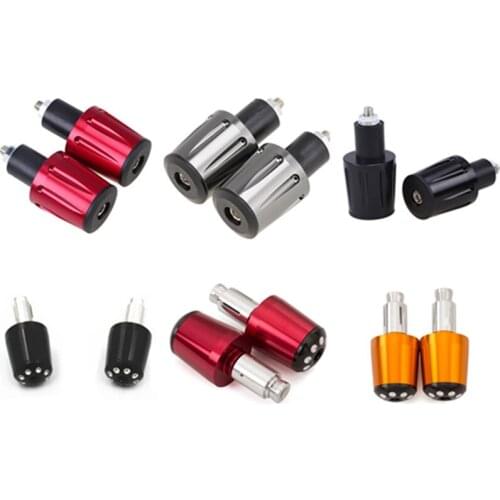 2x 7/8" 22mm Motorcycle Handlebar Cap Hand Grips Bar End Slider Plugs Universal For BMW Ducati Honda Yamaha Suzuki Kawasaki