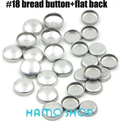 200 Sets/lot #18 1.05cm /10.5mm Round Fabric Covered Cloth Button Cover Metal Jewelry Accessories for Handmade DIY Free Shipping
