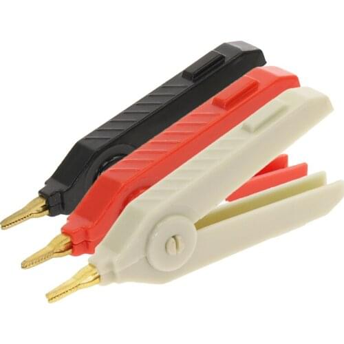3pcs 90MM 20A Alligator Clip Copper Alligator Kelvin Copper Gold Plated Clip White+ Black + Red
