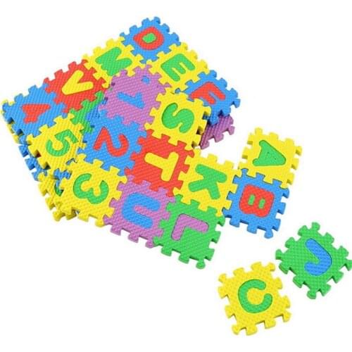36 pcs/set children mini EVA Foam Alphabet Letters Numbers Floor Soft Baby Play Mat 3d puzzle Kids Educational toys New JK874796