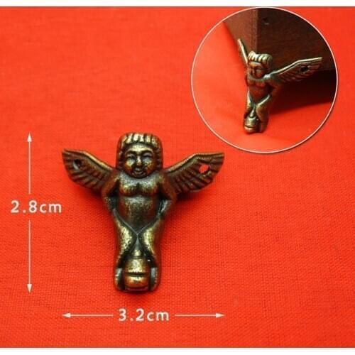 4PCS/Lot Antique Bronze Corner Decorative Feet Leg Corner Protector Vintage Hardware Feet Bracket for Jewelry Chest Boxes 25x32m