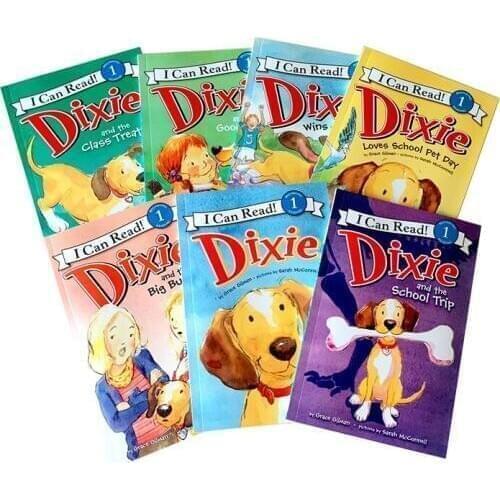 7 pcs/set First I Can Read Dixie dog Kids classical story books children Early Educaction English picture Stories reading Book
