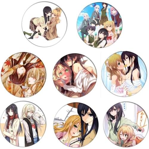 Anime Citrus Aihara Yuzu Cosplay Badge Aihara Mei Brooch Pin Accessories For Clothes Backpack Decoration gift