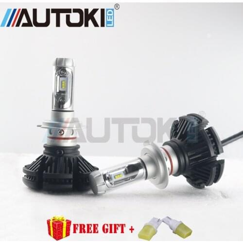 Autoki 2017 X3 Car LED HeadLight H7 H4 9005 9006 H11 50W 6000LM 24 Months Warranty LED Car Headlight Bulbs 3000K 6500K 8000K