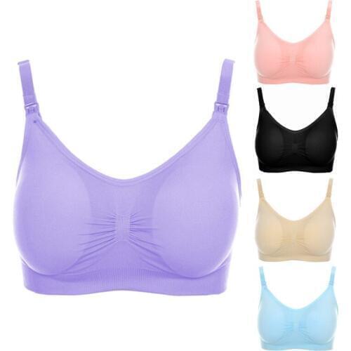 Women Nursing Maternity Bra Push Up Breastfeeding Bralette Wire Free Push Up New