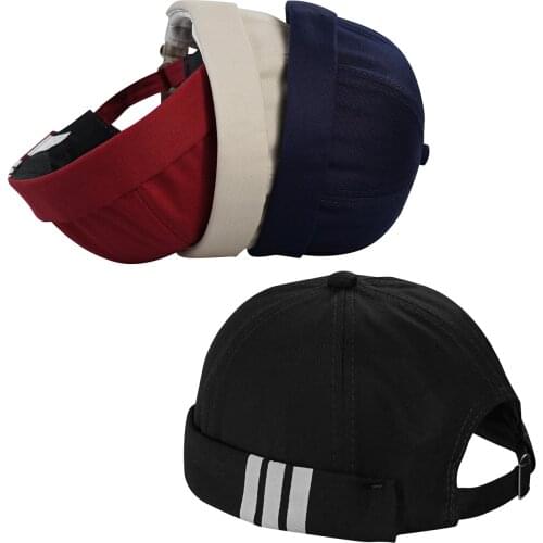 Clape Fashion Mens Summer Brimless Skullies Cap Docker Sailor Biker Cap Street Portable Docker Hats Multipurpose Beanie Hats