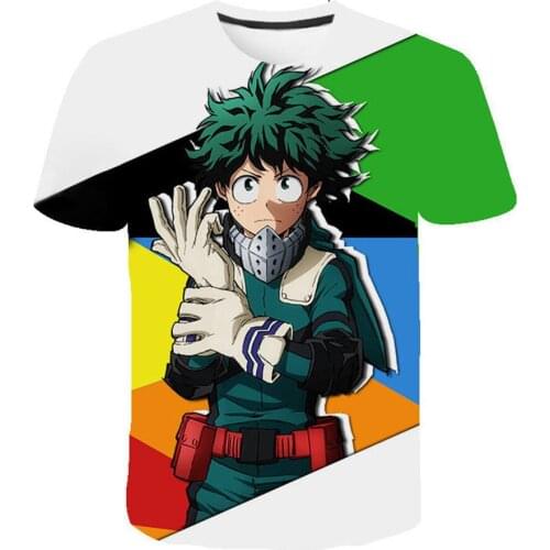 Anime My Hero Academia 3D Printing T-shirt Men And Women 2021 Summer Short Sleeve Boku No Hero Academia Funny Fashion Shirts
