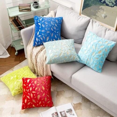 0781 Solid Colors PU Cushion Case (No filling)Polyester Home Decor Bedroom Decorative Sofa Car Throw Pillows