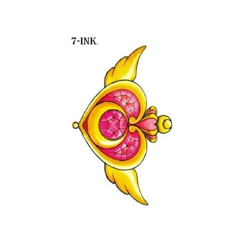 Water Transfer fake tattoo Angel heart tatoo Waterproof Temporary flash henna fake tattoo for girl women 10.5*6 cm