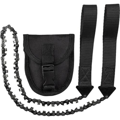 Outdoor Camping Tools Garden Tools 24-inch Survival Hand Zipper Saw Wire Saw Handheld Chains Saw Wood Cutting Tool 11/33 Tooth