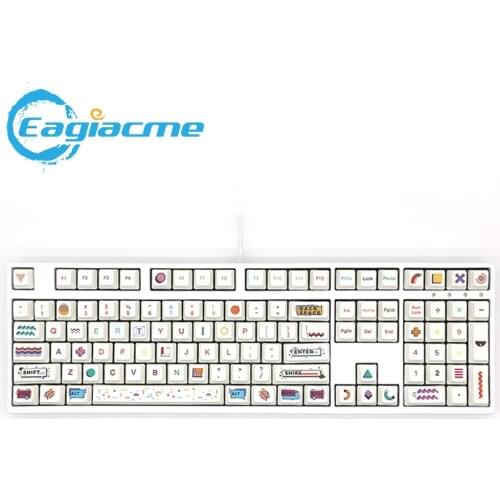 108 Keys Memphis R2 Theme PBT Keycaps DYE-Sublimation OEM Profile Personalized Keycap For Cherry MX Switch Mechanical Keyboard
