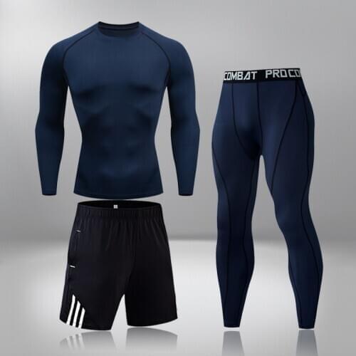 New Winter Mens Thermal Underwear Sets Men Quick Dry Anti-microbial Stretch Men Compress Underwear Male Warm Long Johns Fitnes