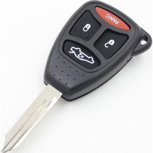 Key Housing 4 Buttons Car Remote Key Fob Case Shell Uncut Blade Fit For Jeep Dodge Chrysler Key Cover