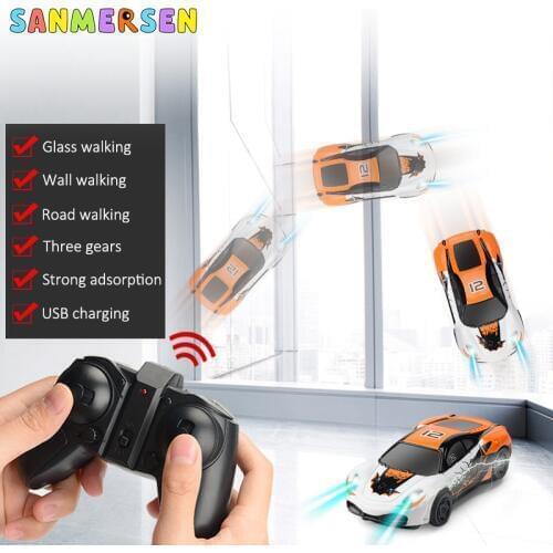 Mini RC Car Wall Racing Car Toys Climb Ceiling Climb Across the Wall Remote Control Stunt Car Drift Toy Model Gift for Kids Boys