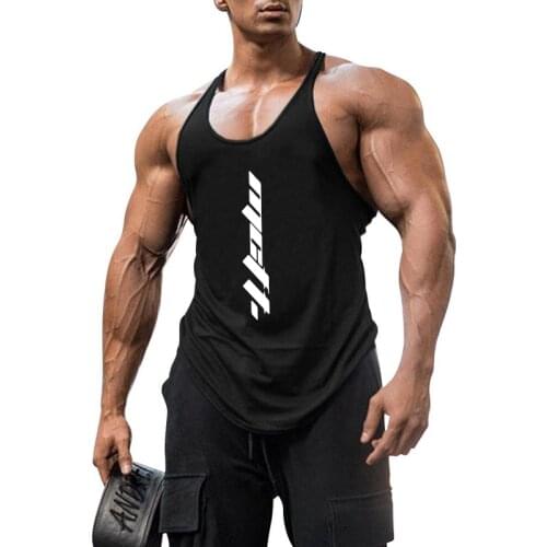 New Workout Brand Gym Mens Tank Top Vest Muscle Sleeveless Singlets Stringer Clothing Bodybuilding Singlets Fitness Sports Shirt