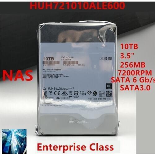 New HDD For WDBrand 10TB 3.5" SATA 6 Gb/s 256MB 7200RPM For Internal HDD For Enterprise Class HDD For HUH721010ALE600