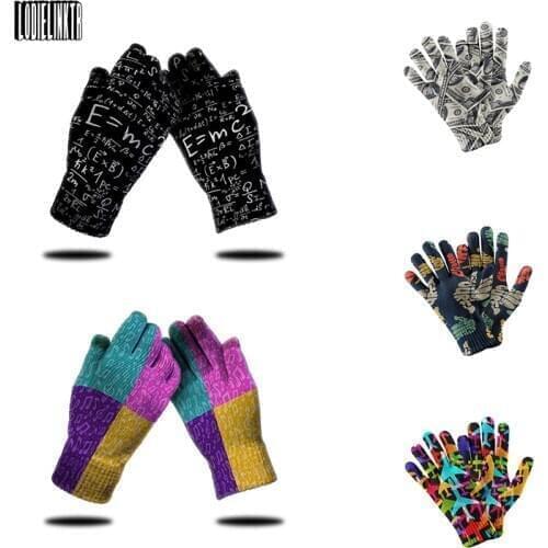 Creative Design 3D Mitten Knitted Gloves For Adult Touch Screen Funny Gloves For Mobile Phone Men Women High Quality Work gloves