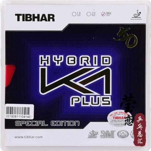 Original Tibhar hybrid K1 plus special edition table tennis rubber sticky rubber fast attack with loop for ping pong game