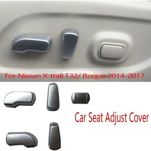 Car Seat Adjust Cover Seat Adjustment Knob Button Switch Trim Interior for Nissan X- Trail Xtrail T32/ Rogue 2014-2017