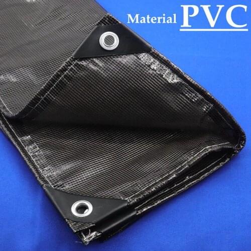 0.2mm 80% Shading Black Mesh PVC Rainproof Tarpaulin Cover Shading Net Balcony Net Waterproof Sun Shade Net Home Furniture Cover