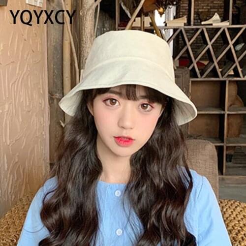 YQYXCY Bucket Hat Women Bow Knot Fisherman Cap Outdoor Sunshade Summer Hat Female Cloth Foldable Korean Solid Casual Outdoor
