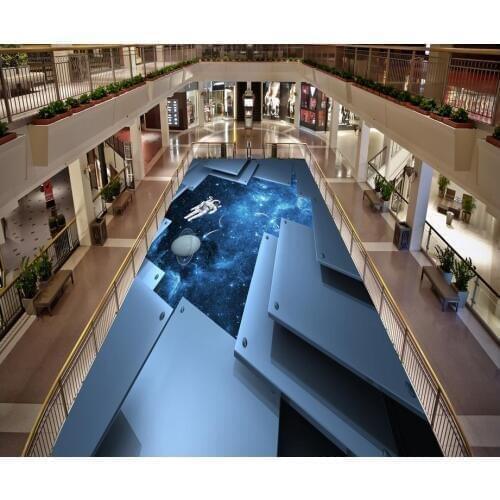 Modern Floor painting The stars in the abstract Custom 3D painting floor wallpaper PVC adhesive