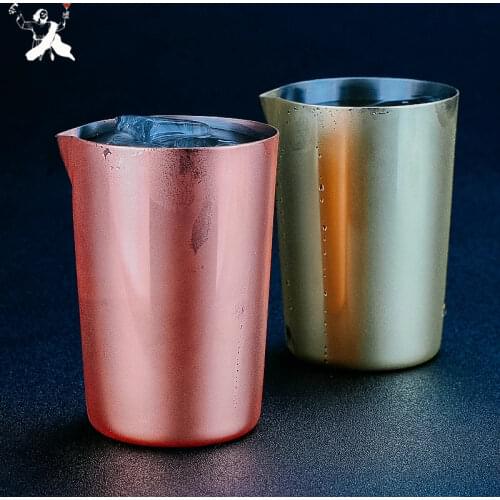 500ml Stainless Steel Metal Cocktail Mixing Glass Professional Bartender Special Cocktail Glass Mixing Tools