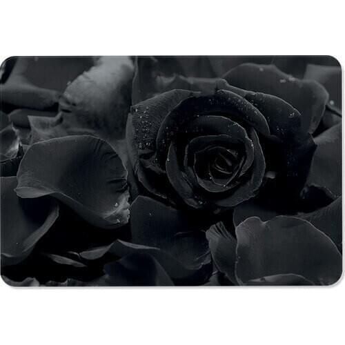 Glass Cutting Board Black rose Pattern Black Glass Cutting Board Glass Cutting Table Design Kitchen Antibacterial 29cm x 340 cm