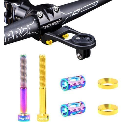 Bicycle Computer Mount Holder Fixing Bolt Titanium Computer Extension Handle Bolts Mounting Bracket Screws Extension Brackets