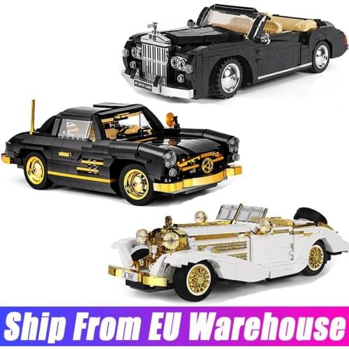 Mould King 10006 High-tech Car Model MOC 1964 RR Sliver Cloud Car Building Blocks Assembly Bricks Kids Birthday Gifts Boy Toys