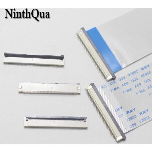 1pcs 54Pin 50/80/100/150/200/350/300mm FFC 0.5MM 54P Clamshell Drawer Up Down Contact FPC Connector AWM20624 Flat flexible Cable