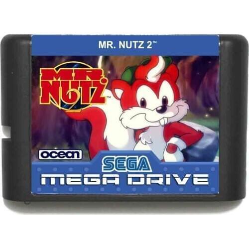 Mr Nutz 2 16 bit MD Game Card For Sega Mega Drive For Genesis