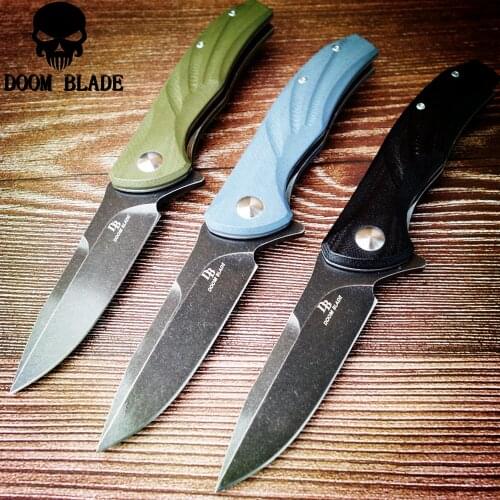 200mm 100% D2 Blade Ball Bearing Knives Folding Knife Camping Hunting Outdoor Fruit G10 Knives EDC