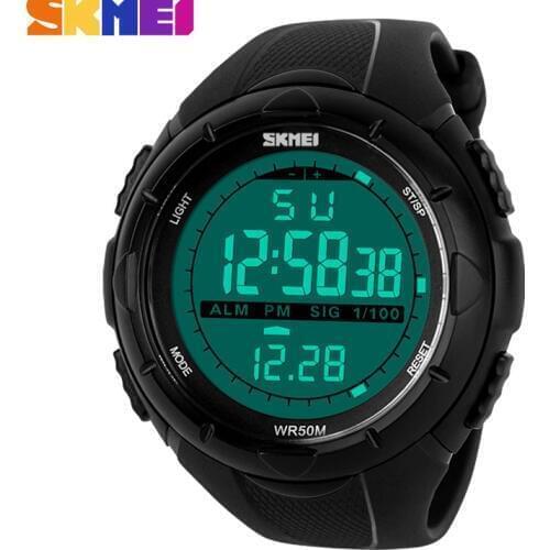 2017 New Skmei Brand Men LED Digital Military Watch, 50M Dive Swim Dress Sports Watches Fashion Outdoor Wristwatches