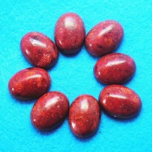 4pcs natural red spong coral cabcohons size 15x20mm oval shape beads accessories jewelry finding for women pendants making beads