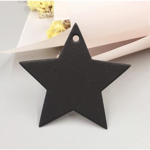 400Pcs Kraft Cardboard Candy Color Pentagram Five-pointed Star Paper Tags For Creative Gifts Price Head Hanging Card Paper Tags