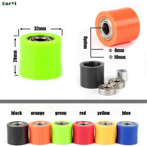 8mm Motorcycle Drive Chain Roller Pulley Wheel Slider Tensioner Wheel Guide For Street Bike Enduro ATV CRF CR XR