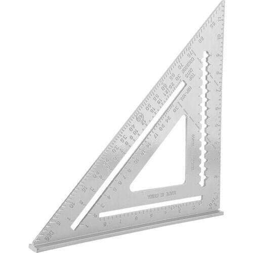 12 Inch Aluminum Triangular Plate Triangular Ruler Set Woodworking Triangular Ruler Protractor
